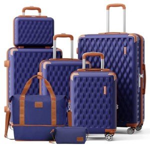Melalenia 7-Piece Hard Shell Luggage Set