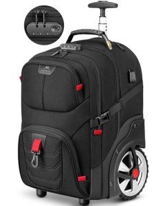 MATEIN 17 Inch Rolling Laptop Backpack with Wheels
