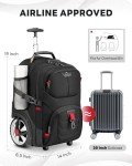 MATEIN 17 Inch Rolling Laptop Backpack with Wheels
