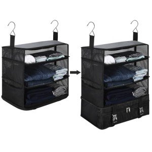 Portable Hanging Travel Shelves and Packing Cubes
