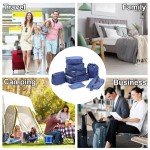 Travel Packing Cubes Set - 8 Organizers in Blue