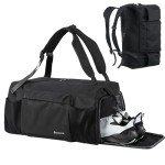 Kookoomia Convertible Gym Bag with Shoe Compartment
