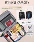 BAGSMART 20-Inch Expandable Carry-On Suitcase (Black)