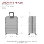 SwissGear 7366 Expandable Hardside Luggage, Green