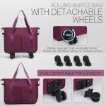 Rolling Duffel Bag with Wheels - Expandable Travel Bag