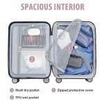 KROSER Expandable 20-Inch Carry-On Luggage with Wheels