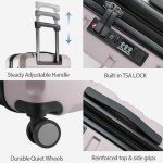 KROSER Expandable 20-Inch Carry-On Luggage with Wheels