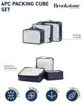 Navy 4-Piece Packing Cube Set for Travel