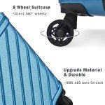 Flieks Lightweight 3-Piece Hardshell Luggage Set