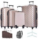 Apelila 5-Piece Hardshell Luggage Set - Champagne Gold