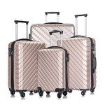 Apelila 5-Piece Hardshell Luggage Set - Champagne Gold