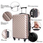 Apelila 5-Piece Hardshell Luggage Set - Champagne Gold