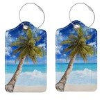 Cute PU Leather Luggage Tags, 2 Pack