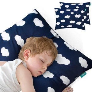 Navy Cloud Toddler Travel Sleeping Pillow 14" x 19