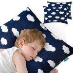 Navy Cloud Toddler Travel Sleeping Pillow 14" x 19