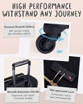 BAGSMART 20-Inch Expandable Carry-On Suitcase (Black)