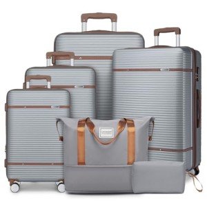 Expandable 6-Piece Luggage Set with Duffel Bag