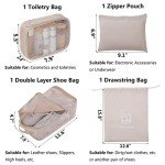 7-Piece Packing Cubes and Travel Bags Set