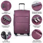 Hanke 20" Expandable Carry-On Softside Luggage (Purple)