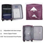 Hanke 20" Expandable Carry-On Softside Luggage (Purple)