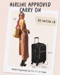BAGSMART 20-Inch Expandable Carry-On Suitcase (Black)