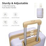 Lavender 6-Piece Expandable Luggage Set with Duffel