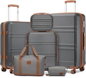 Kono 3-Piece Expandable Hardside Luggage Set