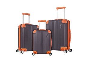 Rockland Berlin Charcoal 3-Piece Spinner Luggage Set