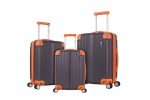 Rockland Berlin Charcoal 3-Piece Spinner Luggage Set