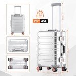 Aluminum Carry-On Luggage with Spinner Wheels