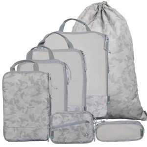 Extra Large Compression Packing Cubes Set - Camo Grey