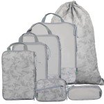 Extra Large Compression Packing Cubes Set - Camo Grey
