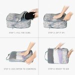 Extra Large Compression Packing Cubes Set - Camo Grey