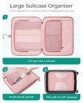 BAGSMART 6-Piece Packing Cube Set, Baby Pink