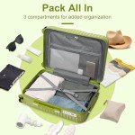Light Green 4-Piece Expandable Luggage Set