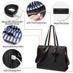 Waterproof Leather Laptop Tote Bag for Women