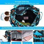 Girls' Gym Travel Duffle Bag with Shoe Compartment