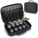 Jewelry Box Travel Case with Watch Organizer