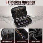 Jewelry Box Travel Case with Watch Organizer