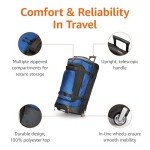 Blue 35" Rolling Duffel Bag with Wheels