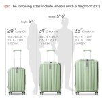 Hanke 20-Inch Bamboo Green Carry-On Luggage