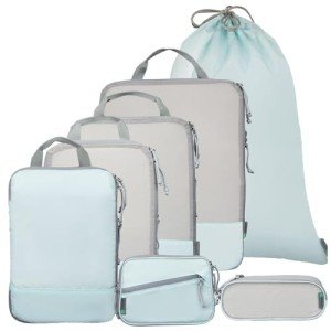 Compression Packing Cubes - 7-Piece Set (Blue)