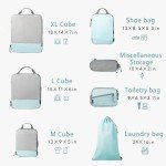 Compression Packing Cubes - 7-Piece Set (Blue)