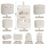 BAGAIL 10-Piece Packing Cube Set for Travel