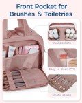 BAGSMART Large Toiletry Bag for Women - Dark Pink