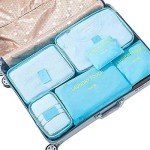 6-Piece Travel Luggage Organizer Set in Blue