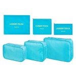6-Piece Travel Luggage Organizer Set in Blue