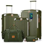 Joyway 5-Piece Expandable Luggage Set, Dark Green