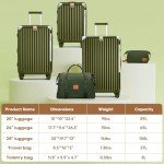 Joyway 5-Piece Expandable Luggage Set, Dark Green