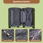 Joyway 5-Piece Expandable Luggage Set, Dark Green